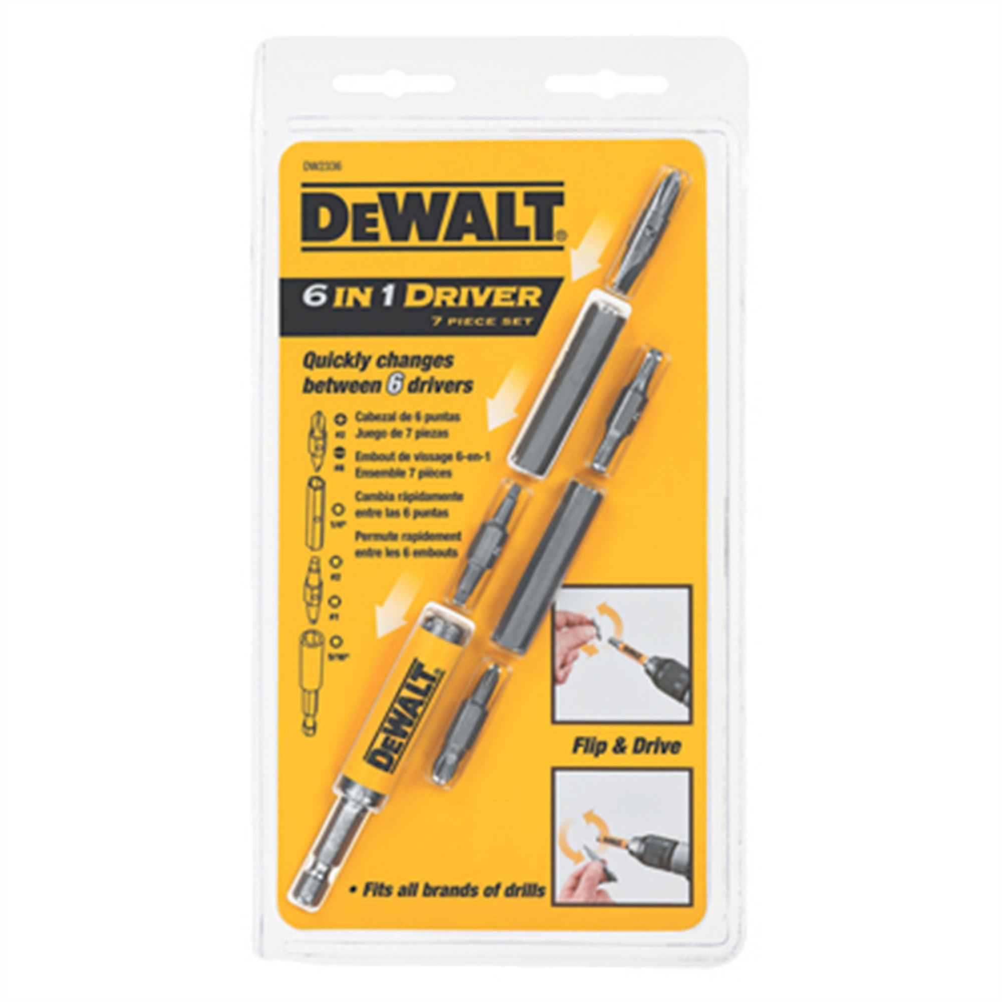DeWalt 7-Piece 6-in-1 Driver Set, Model# DWTDW2336